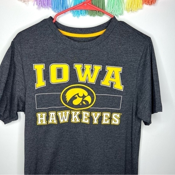 University Iowa Hawkeye Grey Unisex Herkey Short Sleeve Crewneck T-Shirt Small - Picture 7 of 14